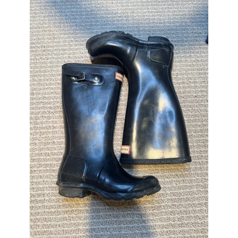 Hunter‎ Kids Original First Classic Rain Boots Black Matte Waterproof 13/1 2G